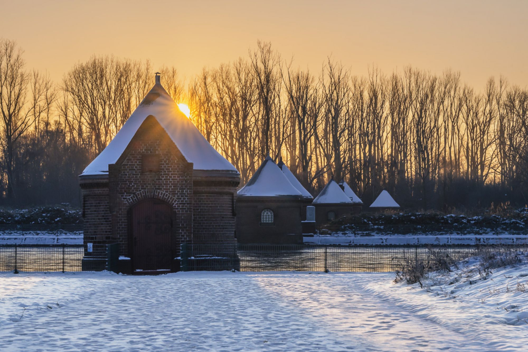 Wasserkunst Kaltehofe im Winter